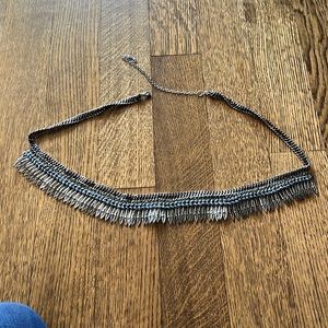 Free People blue feather silver belt